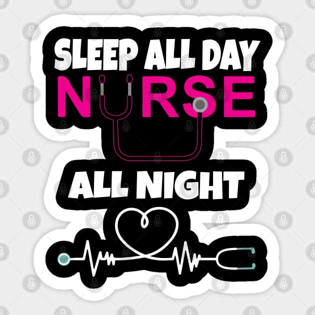 Sleep All Day Nurse All Night Sticker by Work Memes